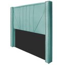 Ver imagem 4 de Cabeceira Solteiro 90 Cm Para Cama Box Suede Azul Tiffany