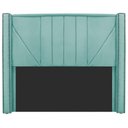 Ver imagem 6 de Cabeceira Solteiro 90 Cm Para Cama Box Suede Azul Tiffany