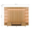 Ver imagem 2 de Estante para TV Home Theater 85" MDF 291cm 10 Prateleiras Vidro Reflecta LED Neon Float Carvalho