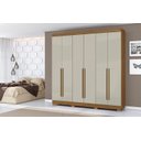 Ver imagem 1 de Guarda Roupa 230cm Casal 6 Portas 2 Gavetas - Atacama/ Areia Aramóveis