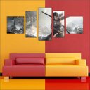 Ver imagem 4 de Quadro Decorativo Tomb Raider Games Jogos Quartos Salas Interiores Mosaico 5 Peças Com Moldura