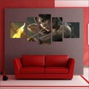 Ver imagem 2 de Quadro Decorativo Tomb Raider Games Jogos Quartos Salas Interiores Mosaico 5 Peças Com Moldura