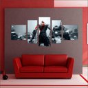 Ver imagem 2 de Quadro Decorativo God Of War Games Jogos Quartos Salas Interiores Mosaico 5 Peças Com Moldura