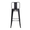 Banqueta Tolix Iron com Encosto Preto Brilhante Industrial Aço Cozinha Bar Bistrô Bancada - 2