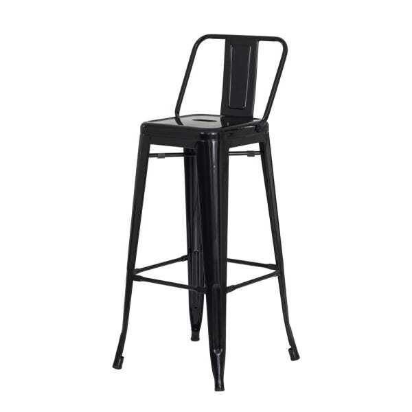 Banqueta Tolix Iron com Encosto Preto Brilhante Industrial Aço Cozinha Bar Bistrô Bancada é boa?