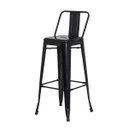 Ver imagem 2 de Kit 4 Banquetas Tolix Iron com Encosto Preto Brilhante Industrial Aço Cozinha Bar Bistrô Bancada