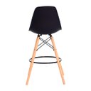 Ver imagem 4 de Banqueta Alta Eiffel Eames Preta Base Madeira Cozinha Bar Bistrô Bancada