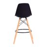 Banqueta Alta Eiffel Eames Preta Base Madeira Cozinha Bar Bistrô Bancada - 4