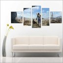 Ver imagem 5 de Quadro Decorativo Fallout Games Jogos Quartos Salas Interiores Mosaico 5 Peças Com Moldura