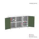Ver imagem 6 de Armário Credenza 2 Portas Pivotante P25 Branco/Salvia
