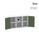 Ver imagem 7 de Armário Credenza 2 Portas Pivotante P25 Branco/Salvia