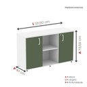 Ver imagem 4 de Armário Credenza 2 Portas Pivotante P25 Branco/Salvia