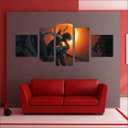 Ver imagem 2 de Quadro Decorativo Tomb Raider Games Jogos Quartos Salas Interiores Mosaico 5 Peças Com Moldura