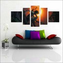 Ver imagem 1 de Quadro Decorativo Tomb Raider Games Jogos Quartos Salas Interiores Mosaico 5 Peças Com Moldura