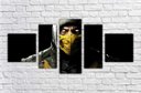 Ver imagem 5 de Quadro Decorativo Scorpions Mortal Kombate Games Jogos Quartos Salas Mosaico 5 Peças Com Moldura