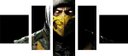 Ver imagem 4 de Quadro Decorativo Scorpions Mortal Kombate Games Jogos Quartos Salas Mosaico 5 Peças Com Moldura