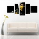 Ver imagem 1 de Quadro Decorativo Scorpions Mortal Kombate Games Jogos Quartos Salas Mosaico 5 Peças Com Moldura