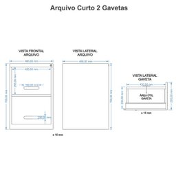 Arquivo de Aço 2 Gavetas Preto - Ultra Móveis - 4