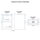 Ver imagem 4 de Arquivo de Aço 2 Gavetas Preto - Ultra Móveis