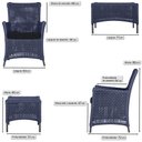 Ver imagem 2 de 2 Poltronas e 1 Mesa Igapó em Alumínio Pintura Preta Corda Náutica Estofado 12
