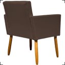 Ver imagem 5 de Kit 2 Poltronas Decorativa para Sala Recepção Consultório Nina Corino Cores Pé Palito 30 Cm Castanho