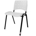 Ver imagem 1 de Cadeira Empilhável Plástica Branca Anatômica 5 Unidades - Ultra Móveis