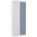 Ver imagem 1 de Guarda Roupa Canto Reto 90cm com 1 Porta Taiga Branco/grey L01 - Mpozenato