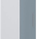 Ver imagem 2 de Guarda Roupa Canto Reto 90cm com 1 Porta Taiga Branco/grey L01 - Mpozenato