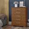 Cômoda 100% MDF 5 Gavetas Sofia Castanho - 1
