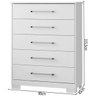 Cômoda 100% MDF 5 Gavetas Sofia Branco - 4