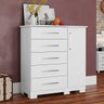 Cômoda Sapateira 100% MDF 5 Gavetas Adele Branco - 1