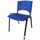 Ver imagem 1 de Cadeira Empilhável Plástica Azul 10 Unidades - Ultra Móveis