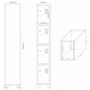 Ver imagem 2 de Roupeiro de Aço 4 Portas Cinza com Laranja - Ultra Móveis