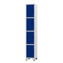 Ver imagem 1 de Roupeiro de Aço 4 Portas Cinza com Azul - Ultra Móveis