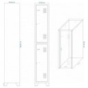 Ver imagem 2 de Roupeiro de Aço 2 Portas Grandes Cinza com Verde - Ultra Móveis