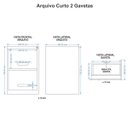 Ver imagem 4 de Arquivo de Aço 2 Gavetas Branco - Ultra Móveis