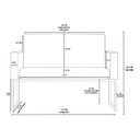 Ver mais imagens de Kit Namoradeira Moderna + 2 Poltronas Decorativas Bege