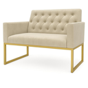 Ver imagem 4 de Kit Namoradeira Moderna + 2 Poltronas Decorativas Bege