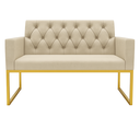 Ver imagem 3 de Kit Namoradeira Moderna + 2 Poltronas Decorativas Bege