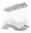 Ver imagem 1 de Lustre de Cristal Legitimo Onda 62X19cm Sala de Estar Mesa Jantar Living L304 - 50 cm - Inox espelha