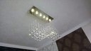 Ver imagem 3 de Lustre de Cristal Legitimo Onda 62X19cm Sala de Estar Mesa Jantar Living L304 - 50 cm - Inox espelha
