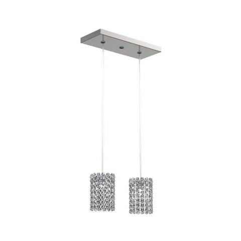 Pendente de Cristal Legitimo Duplo Mesa Balcão Quarto Bancada Passa Prato