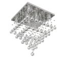Ver imagem 1 de Lustre de Cristal Legitimo 42X42cm Sala Quarto Living Hall de Entrada