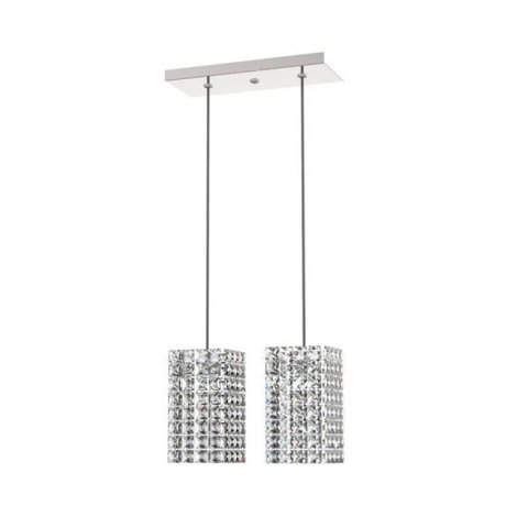 Luminária Pendente de Cristal Legitimo L30X12cm Mesa Balcão Quarto Bancada Passa Prato