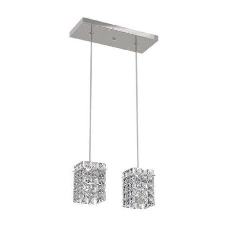Pendente de Cristal Legitimo L30X12cm Mesa Balcão Quarto Bancada Passa Prato