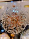 Ver imagem 1 de Lustre Pendente Dente de Leão Rose Gold Redondo Cristais 16E14 70cm PARIS LUZ