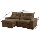 Ver imagem 3 de Sofá Hall Veludo Dois Módulos de 120m B25cm Meu Sofá Online B016 Veludo Marrom