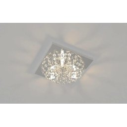 Plafon Lustre de Cristal Legitimo Quadrado 23cm Lavabo Corredor Hall Sala Loft - 2