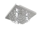 Ver imagem 1 de Plafon Lustre de Cristal Legitimo Quadrado 23cm Lavabo Corredor Hall Sala Loft