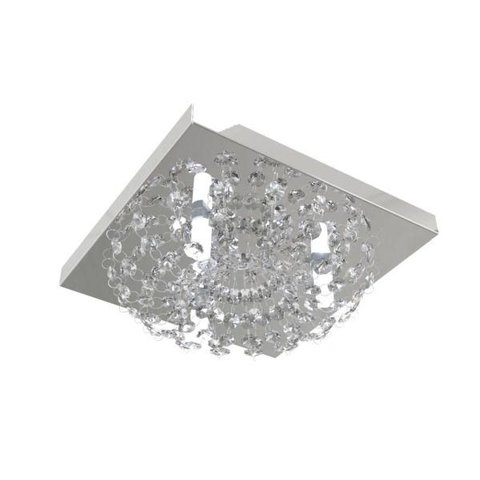 Plafon Lustre de Cristal Legitimo Quadrado 23cm Lavabo Corredor Hall Sala Loft